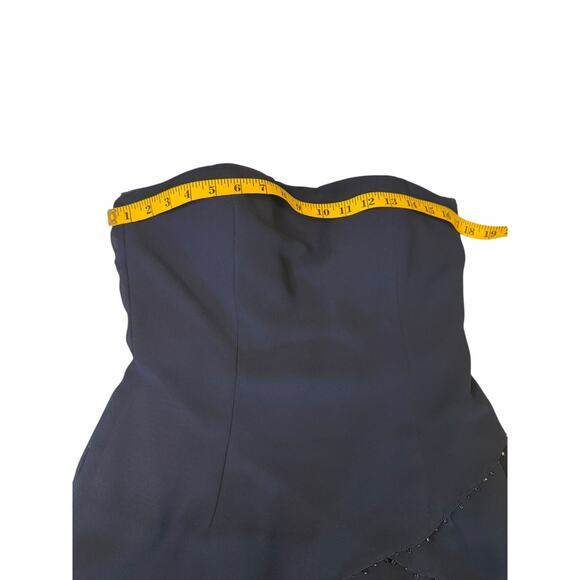 Jovani Navy Strapless Gown - Size 8 - Picture 4 of 16